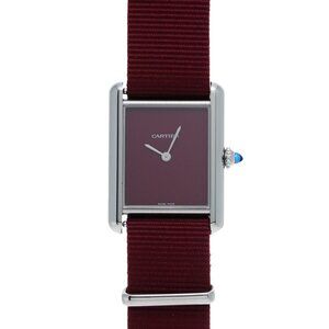 CARTIER tank mast LM WSTA0054 Burgundy Ladies Watches quartz Used Ginzo